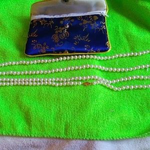 14K YG Plated 54" Freshwater Pearl Necklace